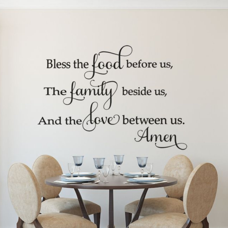 Winston Porter Bless the Food Wall Decal & Reviews Wayfair